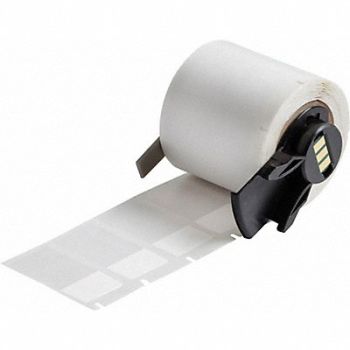 BRADY Label 3/4 in W Clear White, 803PH4