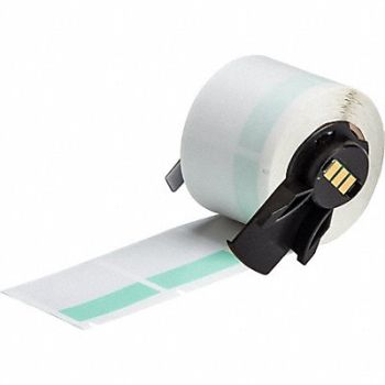 BRADY Label 1 1/2 in W Clear Green, 803P37