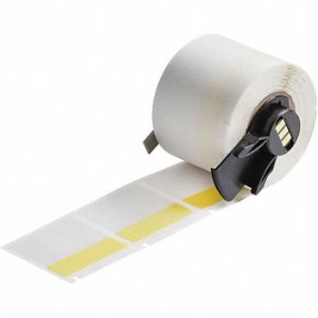 BRADY Label 1 1/2 in W Clear Yellow, 803P42