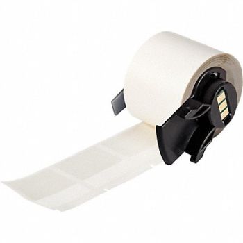 BRADY Label 1 1/2 in W Clear White, 803PH9