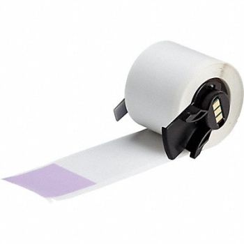 BRADY Label 1 1/2 in W Clear Purple, 803P54