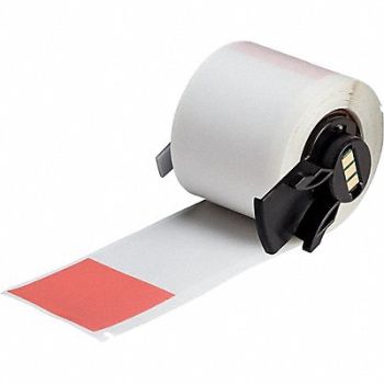 BRADY Label 1 1/2 in W Clear Red, 803P55