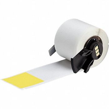 BRADY Label 1 1/2 in W Clear Yellow, 803P56