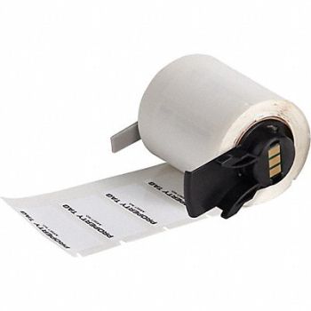 BRADY Label 1 5/8 in W Black White, 803PJ3