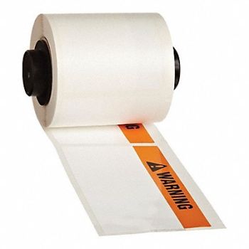 BRADY Label 3 in W Black Orange White, 803MW2
