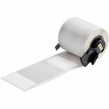 BRADY Label 1 15/16 in W Clear White, 803P81
