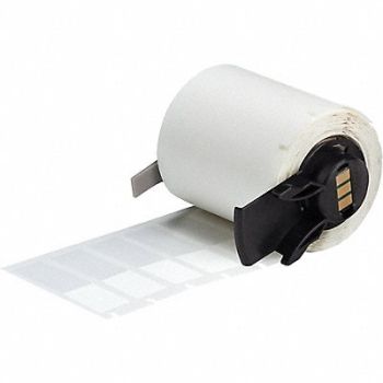 BRADY Label 1 51/64 in W Clear White, 803PR8