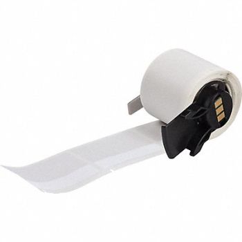 BRADY Label 1 51/64 in W Clear White, 803N58