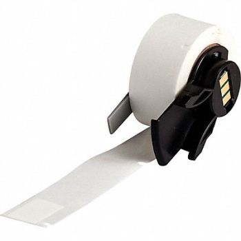 BRADY Label 2 13/64 in W Clear White, 803PR7