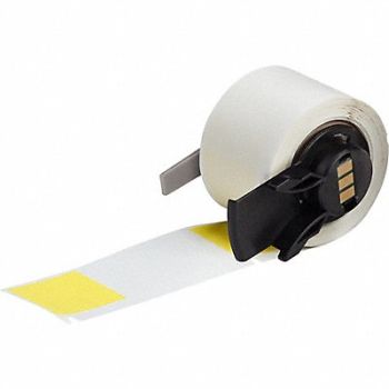 BRADY Label 2 5/8 in W Clear Yellow, 803PT0