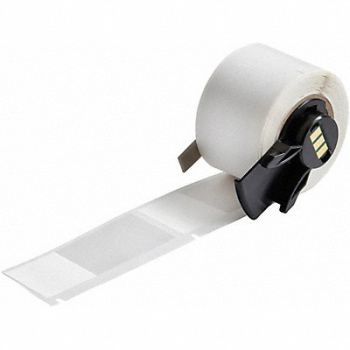 BRADY Label 2 5/8 in W Clear White, 803N66