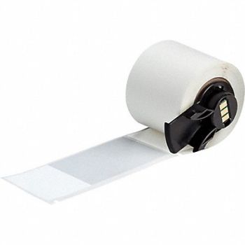 BRADY Label 3 1/2 in W Clear White, 803N60