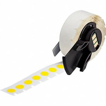BRADY Label 3/8 in W Yellow, 803N63