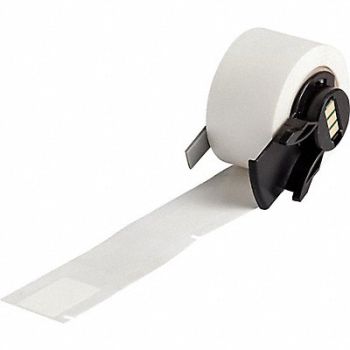 BRADY Label 19/32 in W Clear White, 803N65