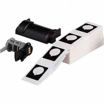 BRADY Label 1 13/64 in W Black, 803NG6
