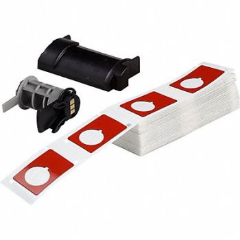 BRADY Label 1 13/64 in W Red, 803NH3