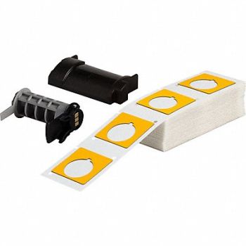 BRADY Label 1 51/64 in W Yellow, 803NH9