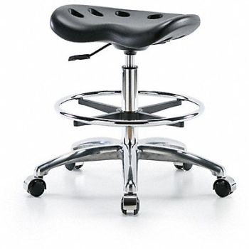 BLUE RIDGE ERGONOMICS Tractor Stool 300 lb Cap. Black, 797PY1