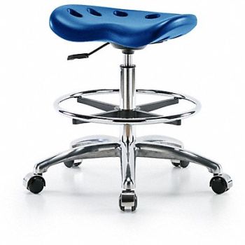 BLUE RIDGE ERGONOMICS Tractor Stool 300 lb Cap. Blue, 797PY2