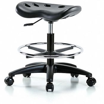 BLUE RIDGE ERGONOMICS Tractor Stool 300 lb Cap. Black, 797PZ3
