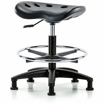 BLUE RIDGE ERGONOMICS Tractor Stool 300 lb Cap. Black, 797PZ5