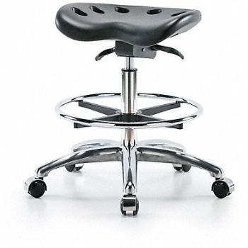 BLUE RIDGE ERGONOMICS Tractor Stool 300 lb Cap. Black, 797R02