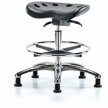 BLUE RIDGE ERGONOMICS Tractor Stool 300 lb Cap. Black, 797R04
