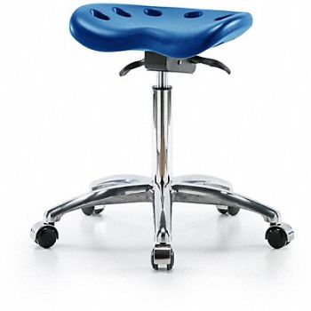 BLUE RIDGE ERGONOMICS Tractor Stool 300 lb Cap. Blue, 797R07