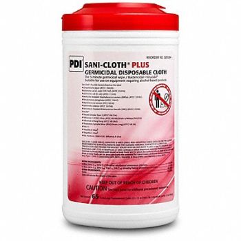 PDI Disinfecting Wipes 65 ct Canister, 8DLW5