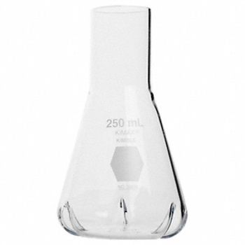 KIMBLE Erlenmeyer Flask 500mL Clear, 52NG73