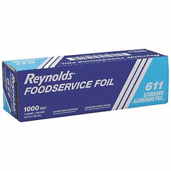 REYNOLDS Aluminum Foil Roll 1000 ft L 12 in W Med, 6CHG0