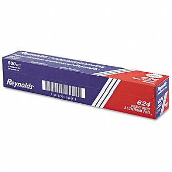 REYNOLDS Aluminum Foil Roll 500 ft L 18in W Heavy, 6CHG6