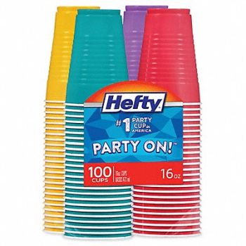 Hefty Plastic Cups 16 oz Assorted PK400, 43PK12