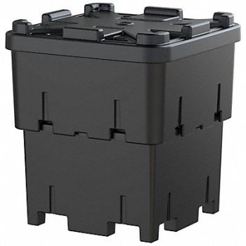 R B WIRE PRODUCTS INC. Bulk Containers 48-1/2 H 44 L 44 W Blk, 797U25