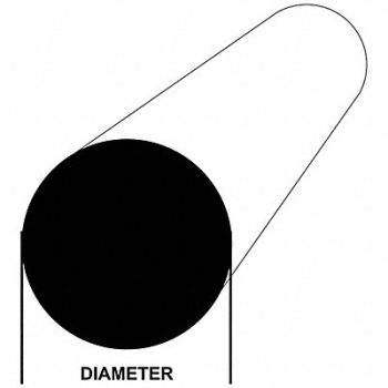 GRAINGER APPROVED SS Round Bar 17-4 60 in Overall L, 796F79