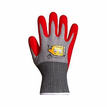 TENACTIV Work Gloves Nitrile 3XL Red/Gray PR, 793WH7