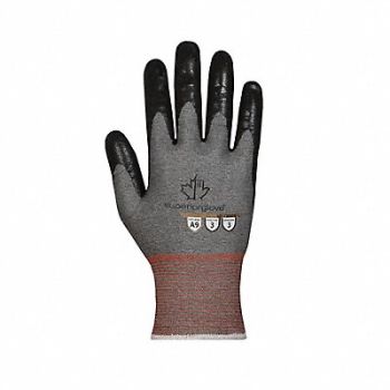 TENACTIV Work Gloves Nitrile 3XL Black/Gray PR, 793WA7