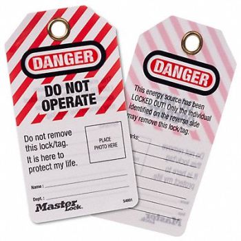 MASTER LOCK Photo ID Danger Tags PK12, 20JE18