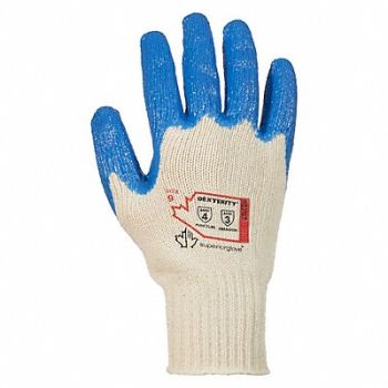 SUPERIOR GLOVE Knit Gloves Blue/White PK12, 55ND30