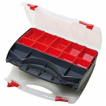 ECLIPSE Compartment Box Double Red/Black 3.2 in, 22C730