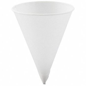 SOLO CUP Disposable Cone Cup 4 1/4oz White PK5000, 43PY49