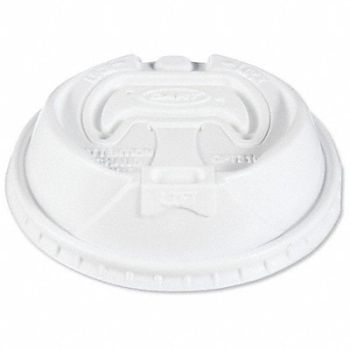 DART Disp Hot Cup Lid 10oz-24 oz White PK1000, 799LU5