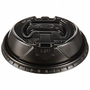 DART Disp Hot Cup Lid 10 oz-24oz Black PK1000, 799LU6