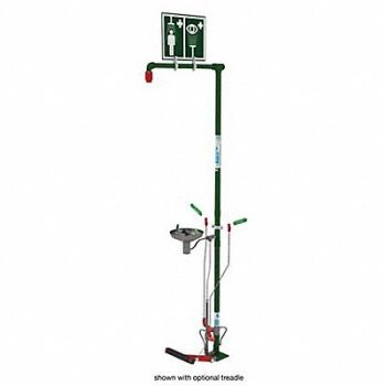 HUGHES SAFETY Combination Shower Self-Draining Galv, 287T84