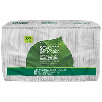 SEVENTH GENERATION Luncheon Napkins White PK250, 43PY95