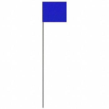 HY-KO PRODUCTS Marking Flag Blue Solid Pattern PK25, 52ZW64