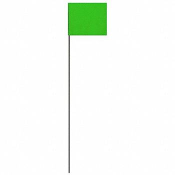 HY-KO PRODUCTS Marking Flag Green Solid Pattern PK25, 52ZW65