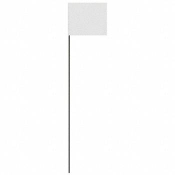 HY-KO PRODUCTS Marking Flag White Solid Pattern PK25, 52ZW68
