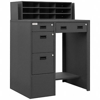 DURHAM MFG Pdstl/Pnl 53 x29 x39 Gray NonMbl, 1PB42