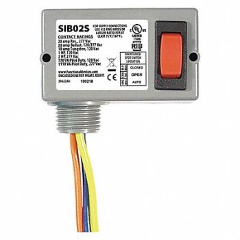 FUNCTIONAL DEVICES INC / RIB Prewired Rocker Switch SPDT 20A@277VAC, 21AM51